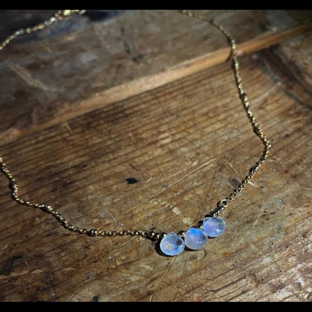 Moonstone crystal necklace